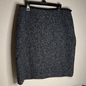 Chic Black Tweed Pencil Skirt